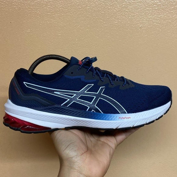 ASICS GT-1000 11 Running Sneakers “Navy Red White” - Picture 6 of 17